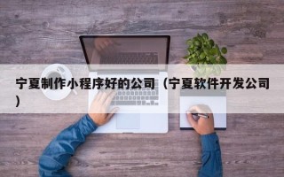 绥化宁夏制作小程序好的公司（宁夏软件开发公司）